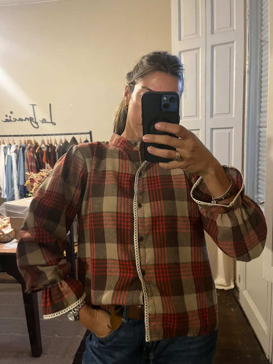Camisa avellana/terracota