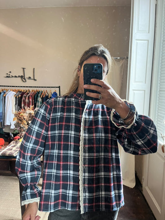 Camisa Avellana azul